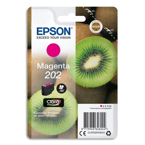 Epson cartouche jet d'encre Claria Premium Magenta 202 (T02F3) - C13T02F34010 - Compatibilité Expression Premium XP-6000, XP-6005, XP-6100, XP-6100 Series, XP-6105_0