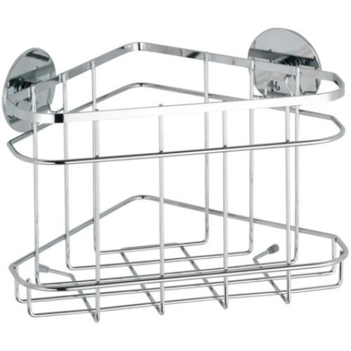 ÉTAGÈRE MURALE D'ANGLE POUR SALLE DE BAIN - FIXATION TURBO-LOC WENKO