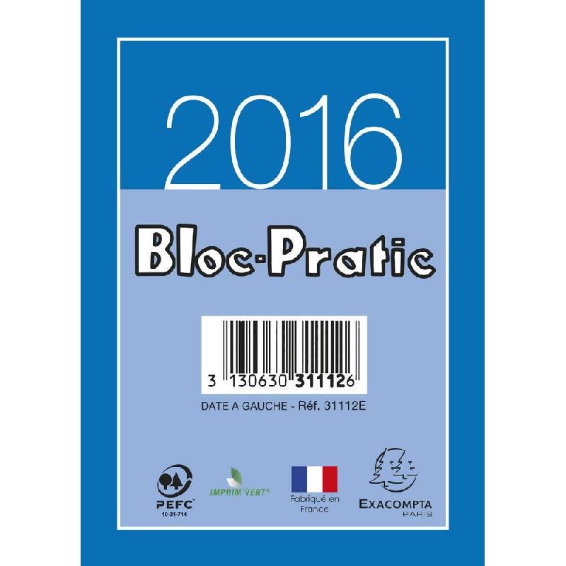 Bloc éphéméride EXACOMPTA 31112E - Date à gauche - Rendez-vous à