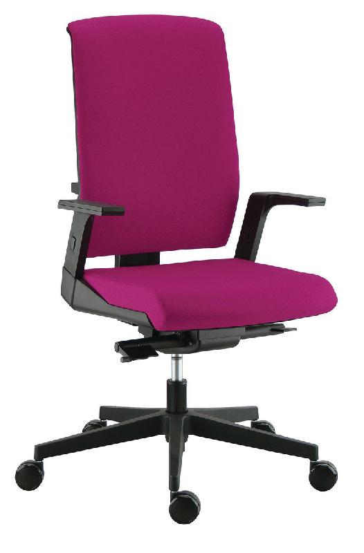 FAUTEUIL TELA HAUT DOSSIER SYNCHRONE PLUS ACCOUDOIR RÉGLABLE TISSU COL. MAGENTA - MANUTAN COLLECTIVITÉS