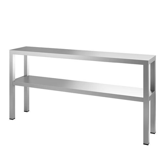 Gastro-Inox Rehausse 2 marches en inox 1400x300x650mm - argenté inox 7445908415496_0