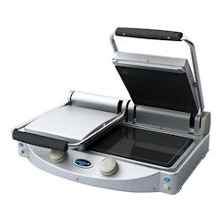 Grill panini double manuel vitrocéramique - Lisse et rainurée - SpidoCook - EMG-596055_0