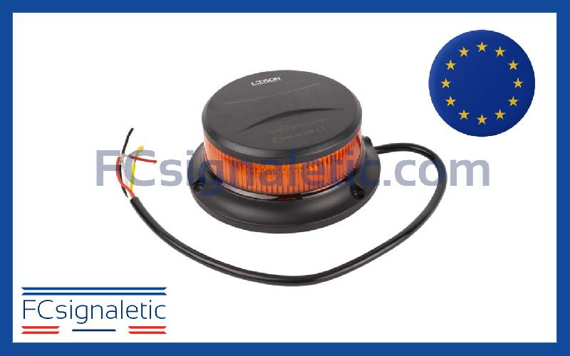 Gyrophare à LED orange fixation 3 points classe 1 LEDSON 5001813_0