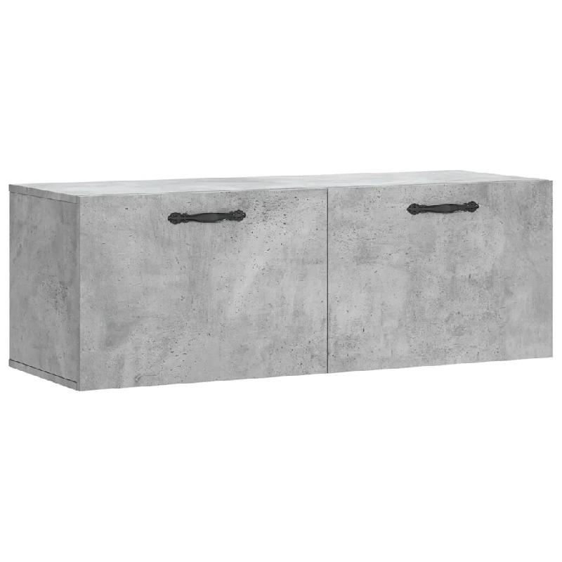 Helloshop26 - Armoire murale pratique moderne 100 x 36,5 x 35 cm rangement design en bois d'ingénierie gris béton 02_0048885 - gris Bois massif 3000_0