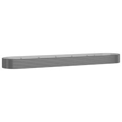 Helloshop26 - Jardinière bac lit surélevé plantes fleurs terrasse jardin de jardin acier enduit de poudre 507 x 100 x 36cm gris 02_0039660 - 300021_0