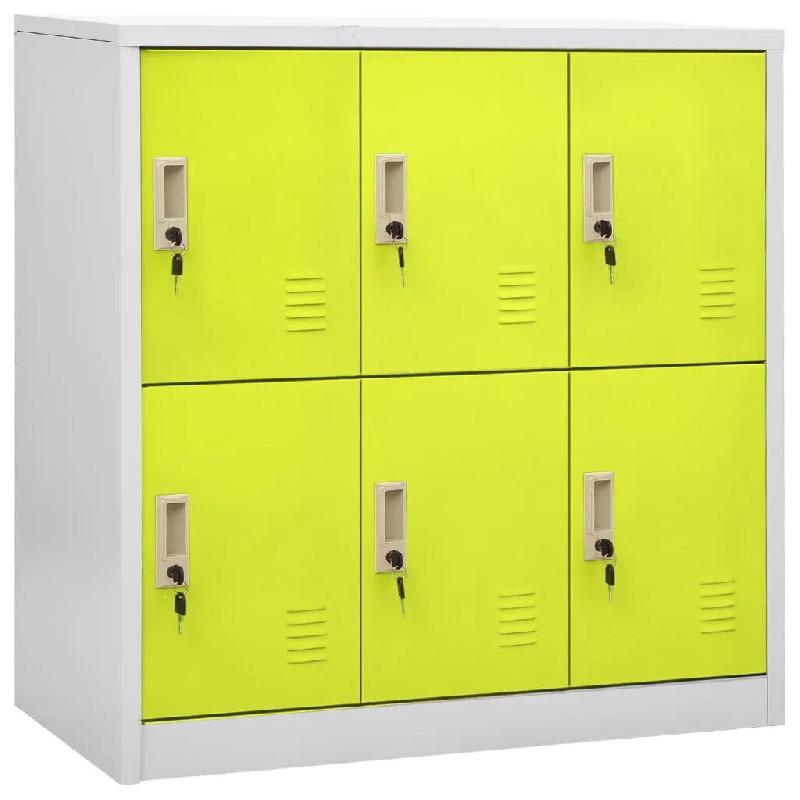 Helloshop26 - Lot de 2 armoires à casiers modernes bureau 90 x 45 x 92,5 cm avec serrures en acier gris 02_0055159 - gris acier 3000238842592_0