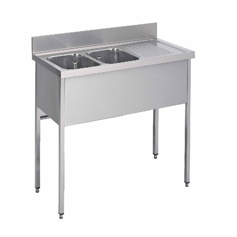 ITALCONCEPT L2G Plonge Inox Soudee, 2 Bacs 850mm x 1600mm x 600 mm - 3616350006745_0