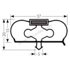 Joint JCA146G - Gris - Longueur 2.55 m - Réalisation sur mesure pour chambres froides_0