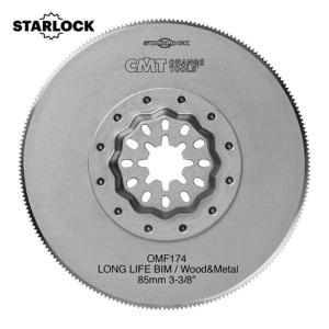 LAME OSCILLANTE CMT LONG LIFE LARGEUR 85 MM POUR BOIS ET MÉTAUX, FIXATION STARLOCK.