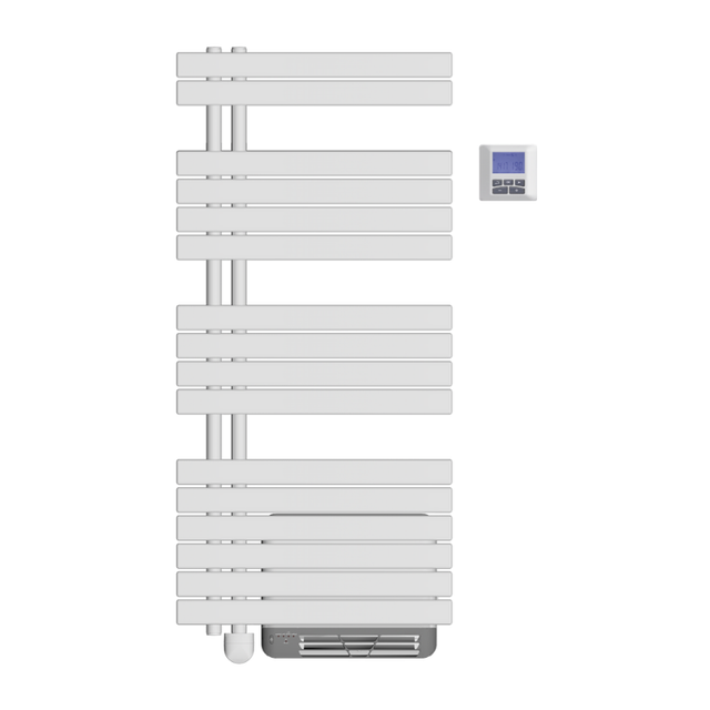 OSYA sèche-serviettes avec soufflerie 1500W Blanc - asym. Gauche - Intuis - NEK2555FGTP_0