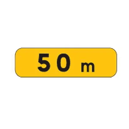 Panonceau temporaire de distance - KM1_0