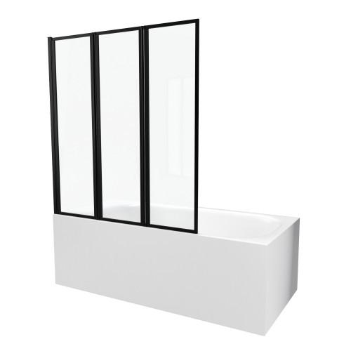 PARE-BAIGNOIRE - TRIPLE NOIR - 125X143 CM AURLANE
