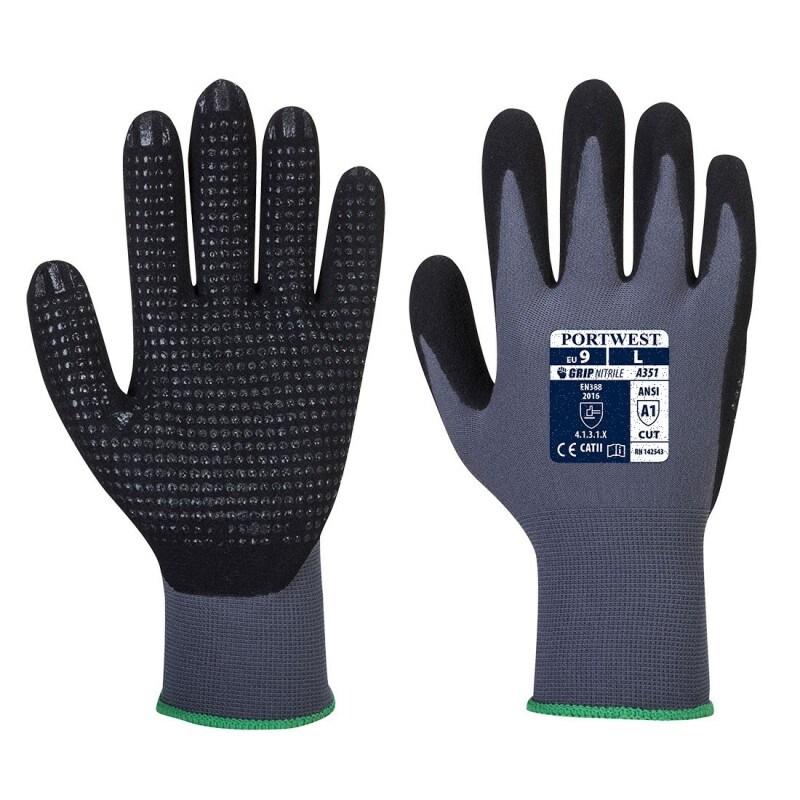 Portwest - Gants manutention enduit nitrile avec picots DERMI FLEX PLUS (Pack de 12) http://carbonn.Fr/img/co/295.Jpg Taille 10 - 5036108222025_0