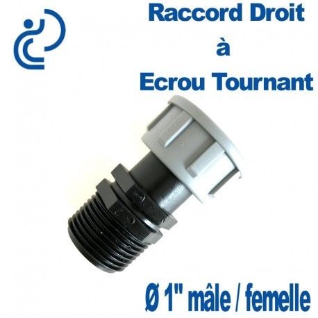 Raccord droit à écrou tournant 1