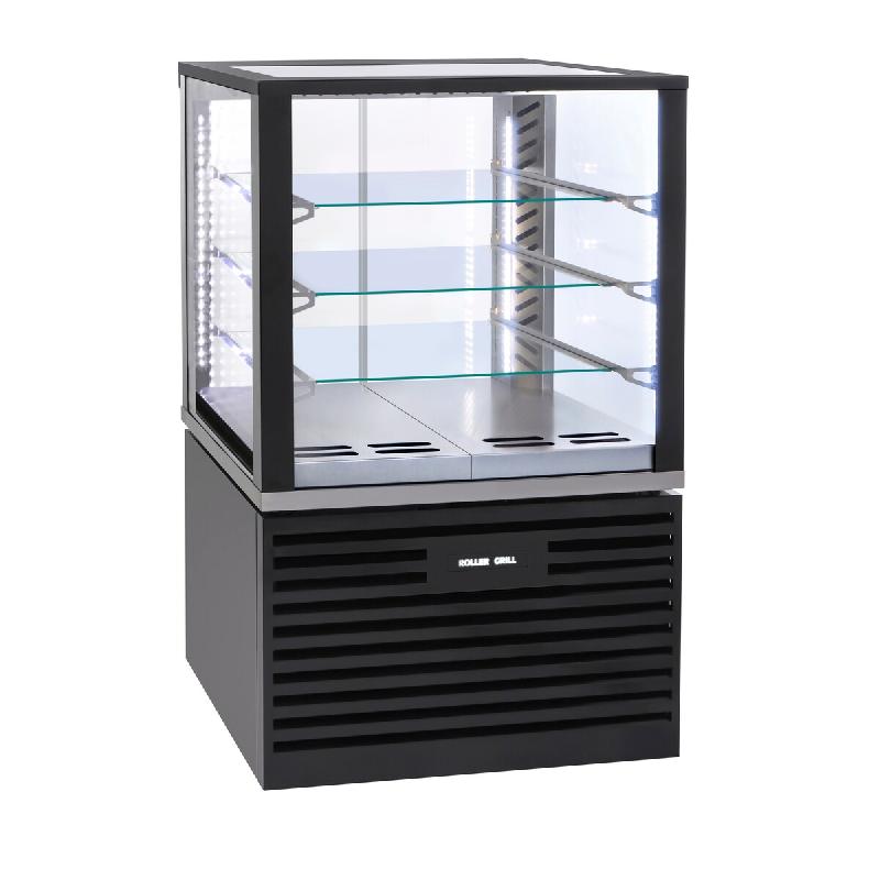 Roller Grill Vitrine réfrigérée, positive ventilée, noire, étagères en verre 340L FSC 800 B - verre FSC 800 B_0