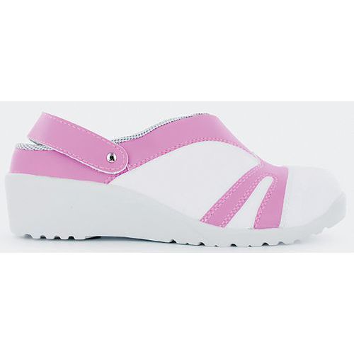 SABOT DE SÉCURITÉ FEMME EN MICROFIBRE BLANCHE ET ROSE T37 - NORDWAYS