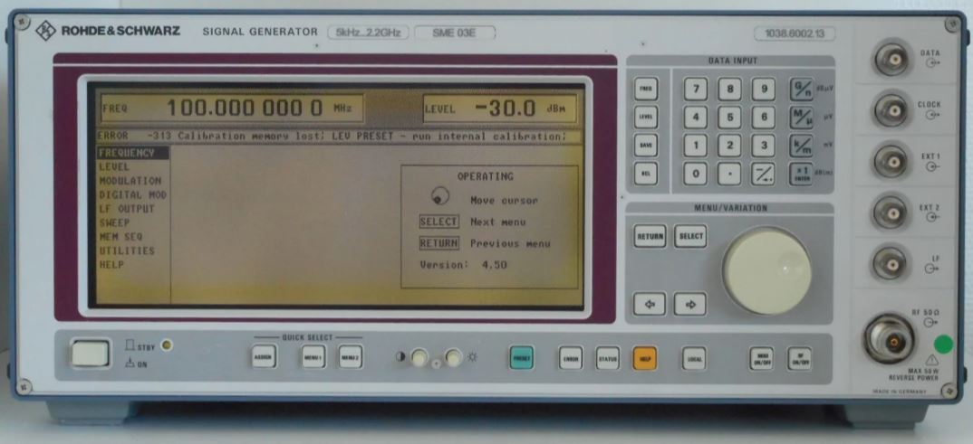 Sme03e - Générateur de signaux - Rohde and Schwarz - 5kHz à 2.2GHz - AM/FM modulation_0