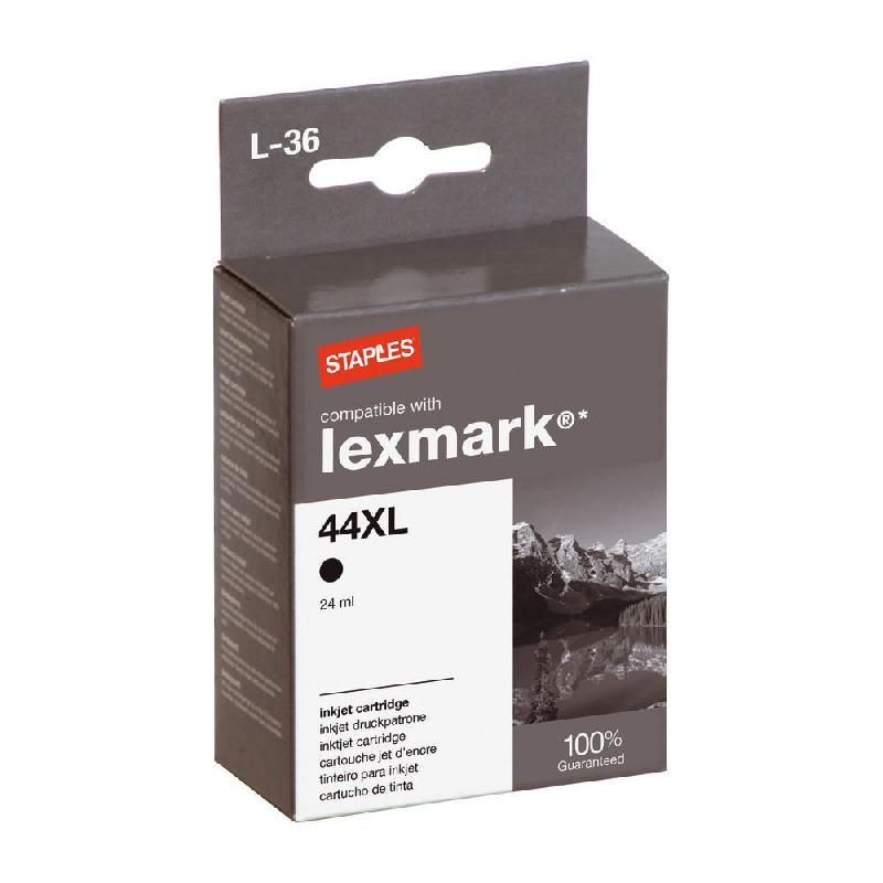 STAPLES CARTOUCHE D'ENCRE COMPATIBLE 44XL N (5950722) - GRANDE CAPACITÉ - COMPATIBLE: LEXMARK - COULEUR: NOIR
