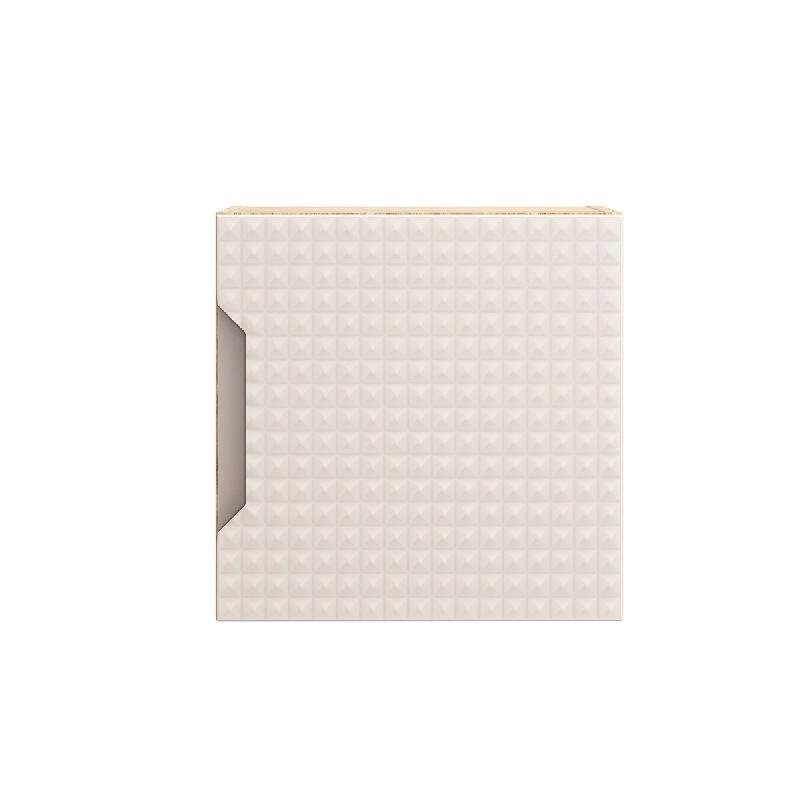 STELLAMEUBLES Meuble haut LUXOR Beige Qubik – 35x35 cm, 1 porte - 3667335114375_0
