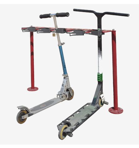 Support trottinette en acier galvanisé avec modules de 5 places_0