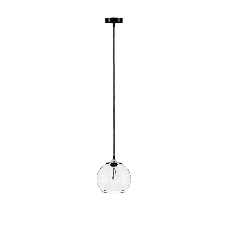 SOLBIKA LIGHTING SUSPENSION BALL ABAT-JOUR EN VERRE GRIS FUMÉ Ø 20CM