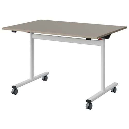 TABLE MALIBU RAB. 120X80 T6 DL STRA ABS GRIS U727/BLC 9016