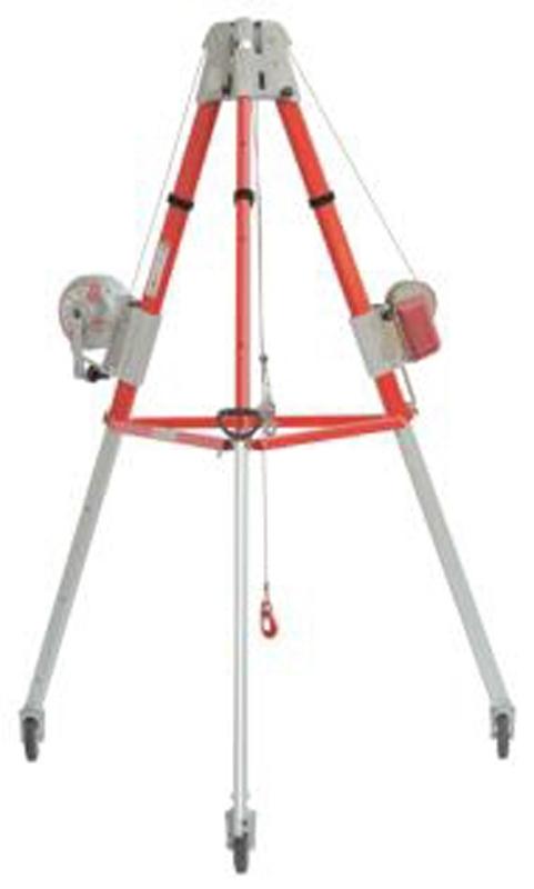 Trépied de levage mobile aluminium - Capacité 500 kg - Système modulaire sécurisé avec treuil autobloquant_0