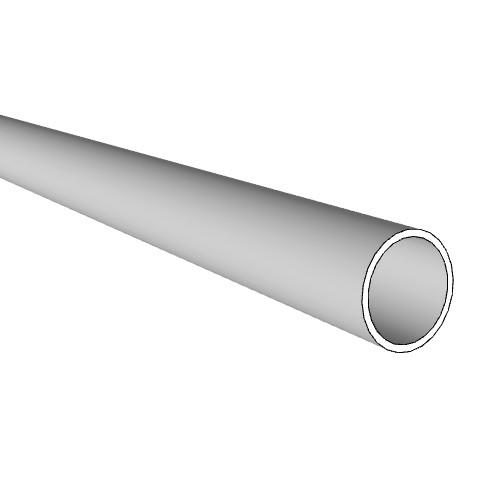 TUBES RONDS EN ALUMINIUM-SATINÉ ARGENT-3 M-20X1,5MM QUINCADÉCOR