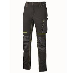 U-Power - Pantalon de travail Slim Fit noir ATOM Noir Taille 2XL - XXL noir 8033546418376_0