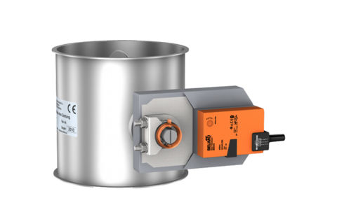 Vannes à clapet avec servomoteur électro-motorisé - Rotation 90° en 150s - Diamètres disponibles 60-280mm - Matériaux : Revêtement par pulvérisation & acier inoxydable_0