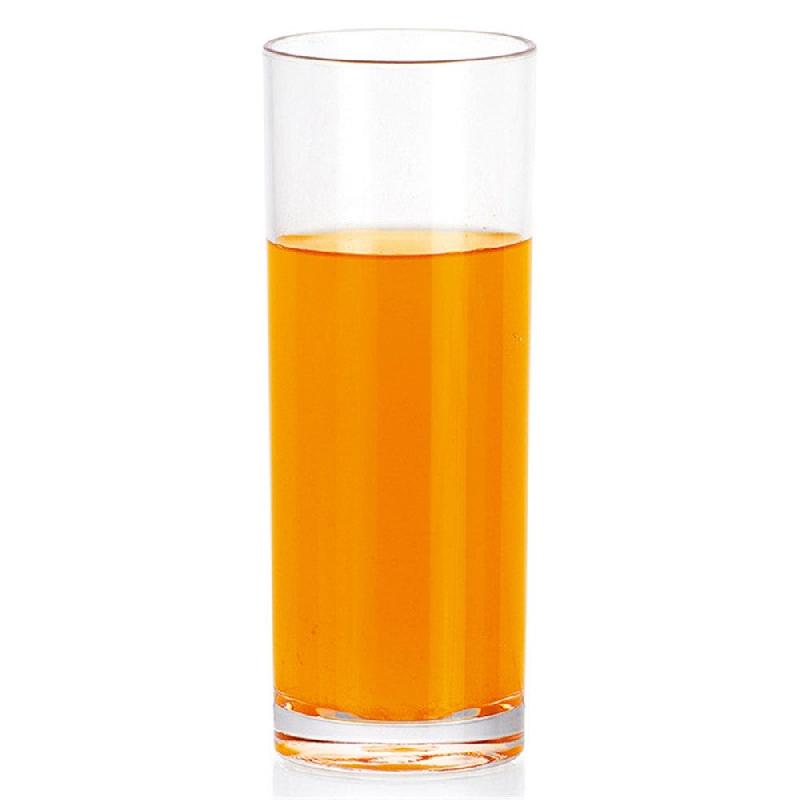 Verre tube réutilisable polycarbonate transparent 47cl Ø6,8x17,8cm - par 12_0