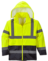 Veste de pluie hi-vis bicolore   jaune marine h443, s_0