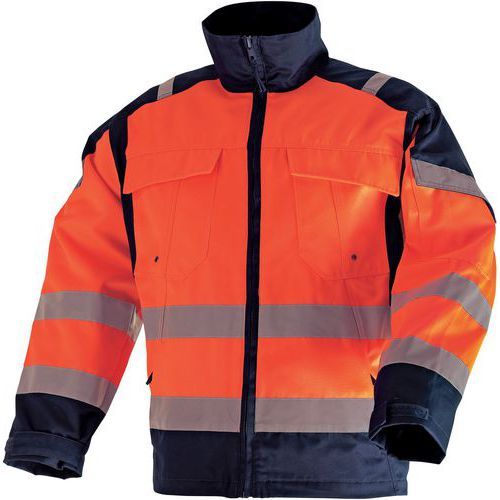 VESTE HAUTE VISIBILITÉ DE COULEUR ORANGE ET MARINE TAILLE L - SINGER SAFETY
