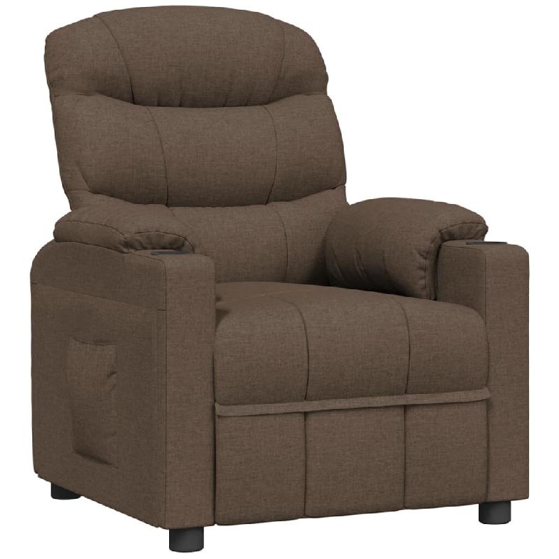 VidaXL Fauteuil inclinable Marron Tissu Modèle Yervielle - 348074_0