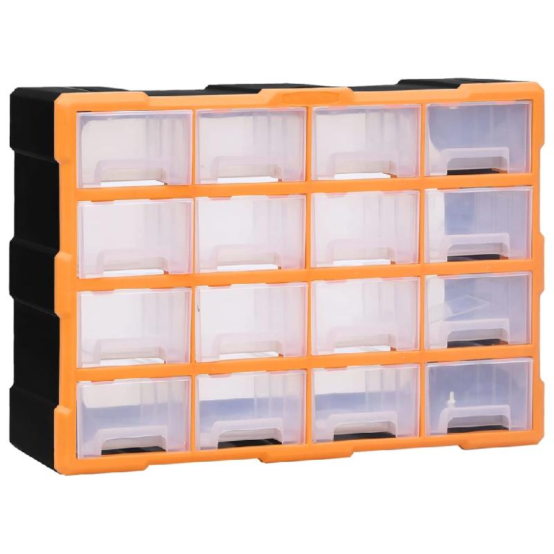 Vidaxl organisateur multi-tiroirs avec 16 tiroirs centraux 52x16x37 cm 149601_0