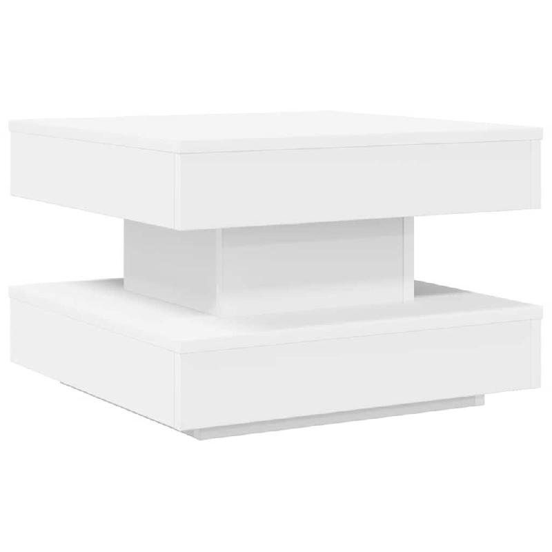 VidaXL Table basse rotative à 360 degrés blanc 50x50x34,5 cm Modèle Velvet - 858470_0