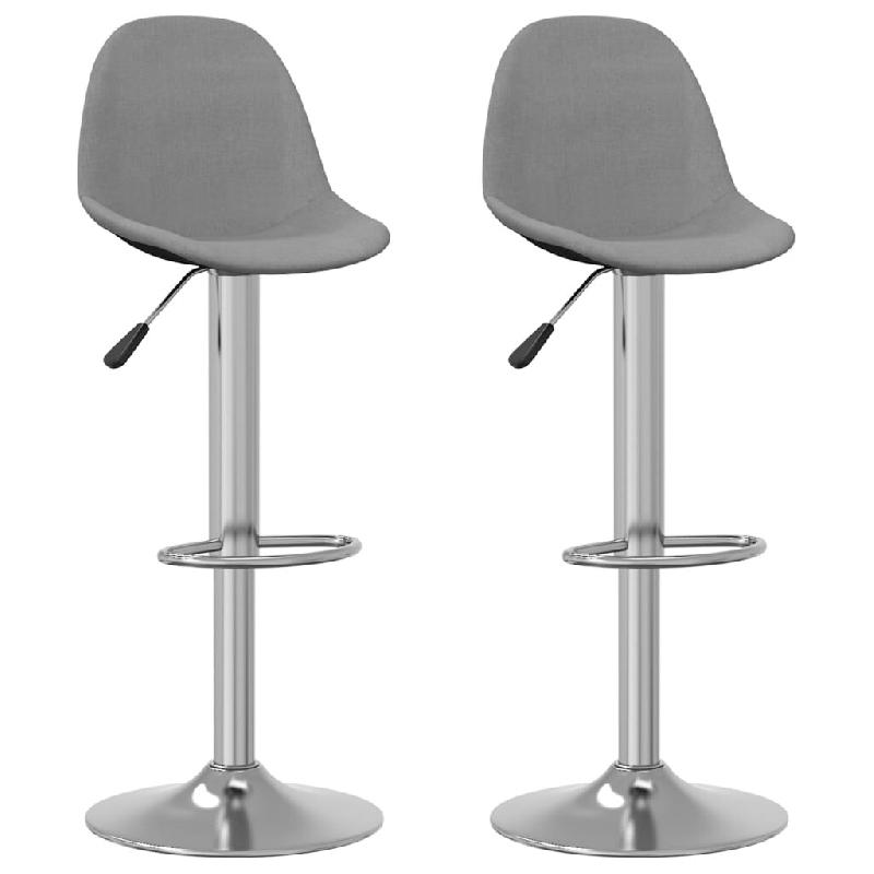 VidaXL Tabourets De Bar Lot De 2 Gris Tissu - gris 333381_0