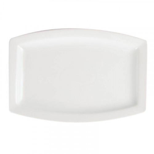 ASSIETTES RECTANGULAIRES EN PORCELAINE BLANCHE OLYMPIA 320 MM - LOT DE 6