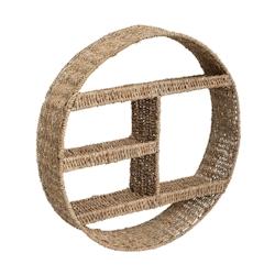 Atmosphera Etagère murale en Fer et Fibre naturelle D 58 cm - beige 3560233813459_0