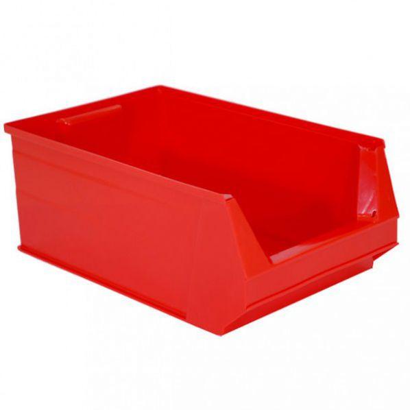 Bac à bec 500 x 200 mm - Rouge - 28L - Lot de 10 - Robuste avec porte-étiquette - Rolléco_0