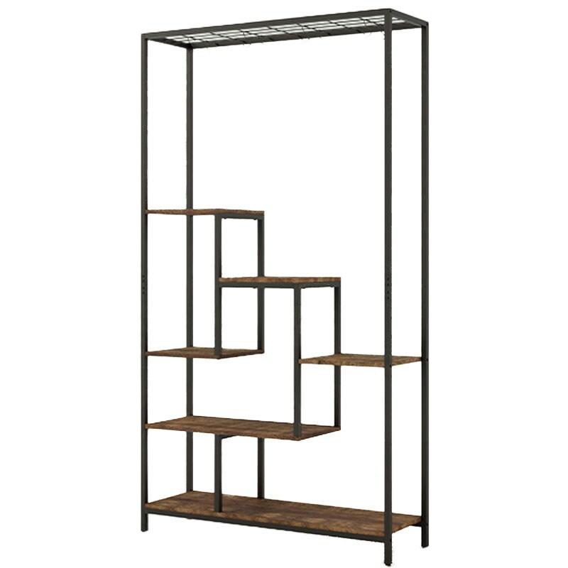 COSTWAY Support pour plantes, 6 niveaux, étagère métallique pour plantes de 180 cm, étagère à fleurs avec 10 crochets en S et étagère grillag�_0
