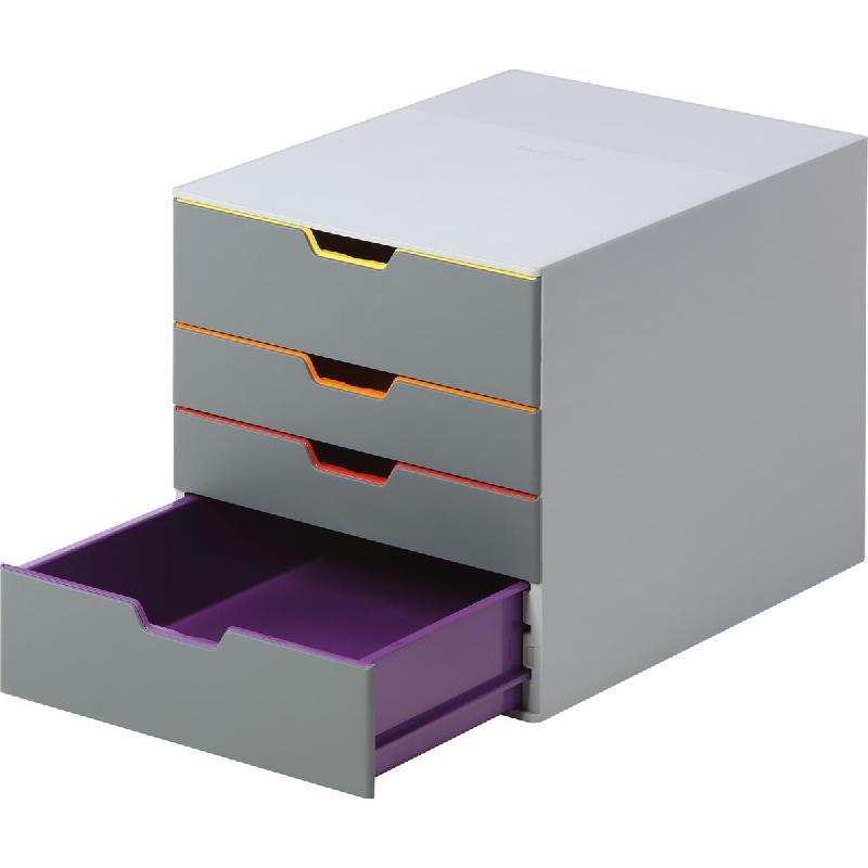 Durable VARICOLOR 4 tiroirs, coloris gris/4 couleurs - 760427_0