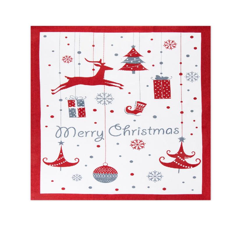 Excelsa Torchon Merry Christmas coton 50xH0,1x70 cm multicolore - multicolore textile 65432_0