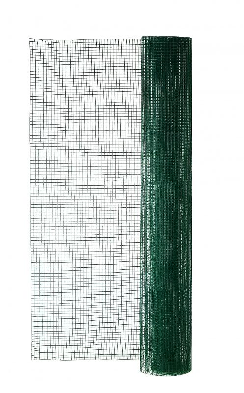 Grillage pour animaux soudé vert, h.1.5 x l.5 m, maille h.12 x l.12.7 mm_0