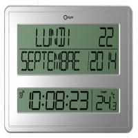 Horloge digitale calendrier - écran LCD - heure radiopilotée - référence : 165021_0