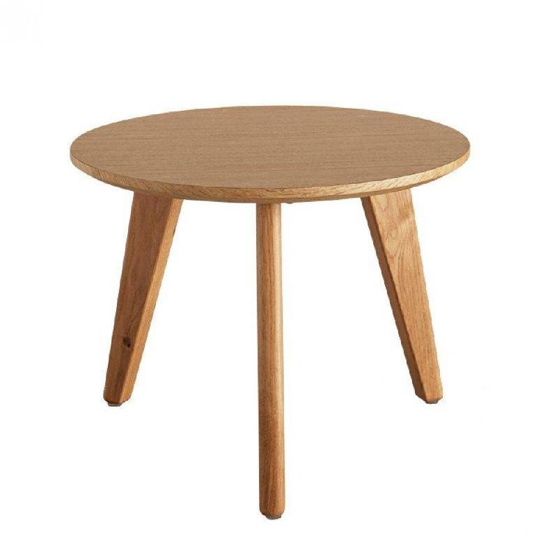Innovation Living - Table basse design scandinave Nordic taille S - Coloris chêne clair et structure teintée noyer_0