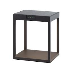 Lumisky Borne solaire LED blanc chaud RADIA GROUND aluminium éclairage puissant H24,5cm - noir 3666162010607_0