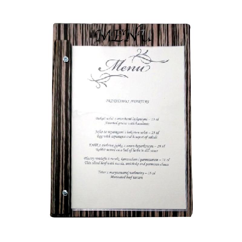 Menu planche « architecte » - bois contreplaqué 5mm - 20 textures disponibles - formats A5, A4_0