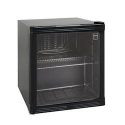 METRO Professional Minibar vitré/ Réfrigérateur GPC1046, verre / acier inoxydable, 43 x 48 x 51.5 cm, 46 L, froid ventilé, noir - noir multi-maté_0