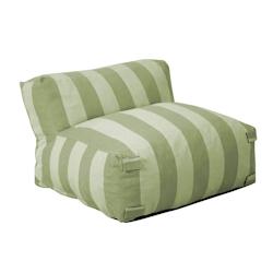 Oviala Business Fauteuil de jardin rayé pour canapé modulable vert cactus - vert polyester 114266_0